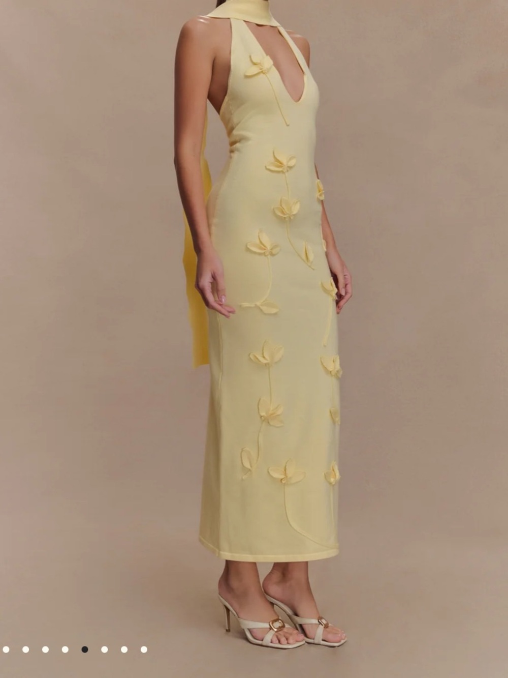 Meshki Floral Knit Midi Dress - Picture 3 of 5